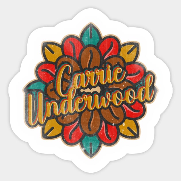 Carrie Underwood Coffee Sticker by Testeemoney Artshop